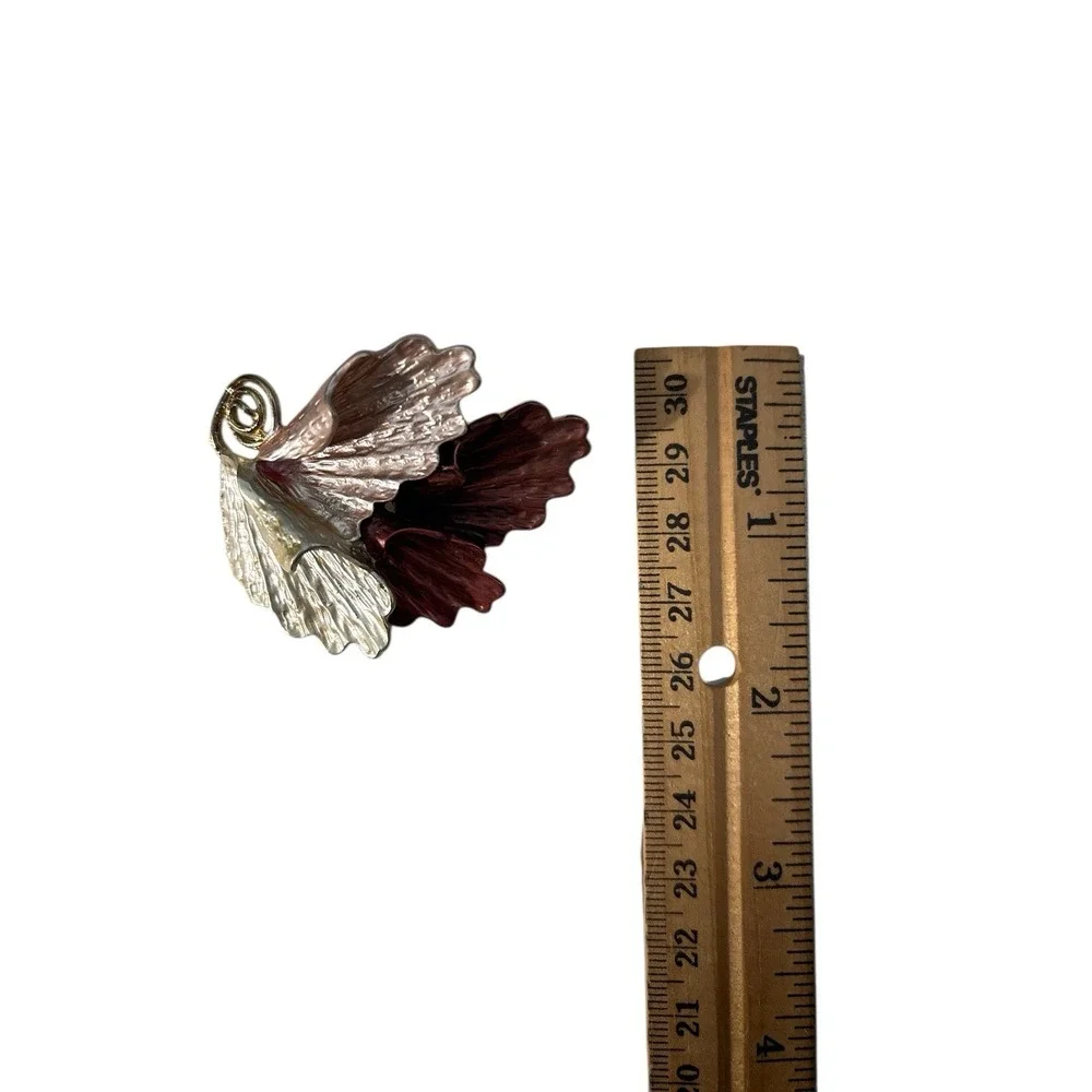 Vintage Gold‎ Tone Multicolor Enamel Ocean Wave Brooch Pin